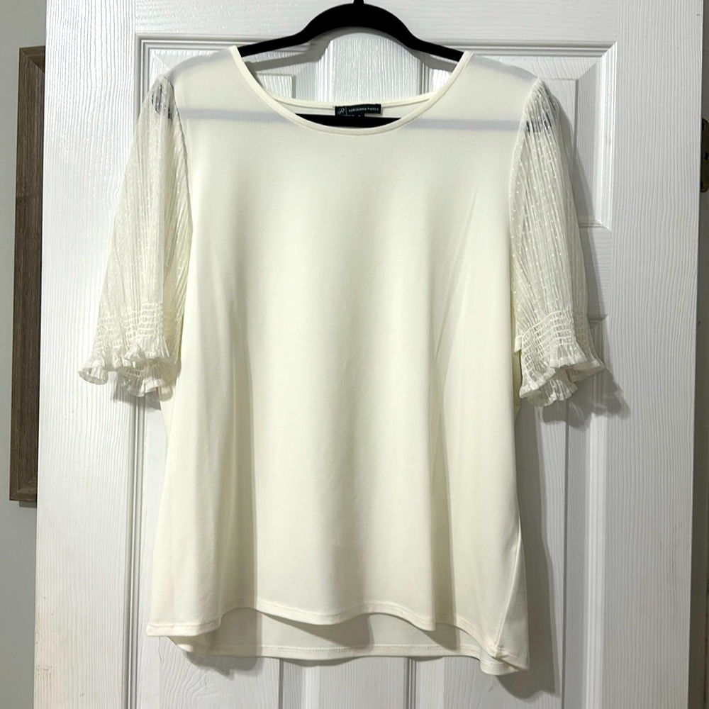 Adrianna Papell Cream Dress Top
